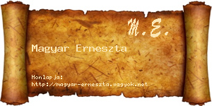Magyar Erneszta névjegykártya